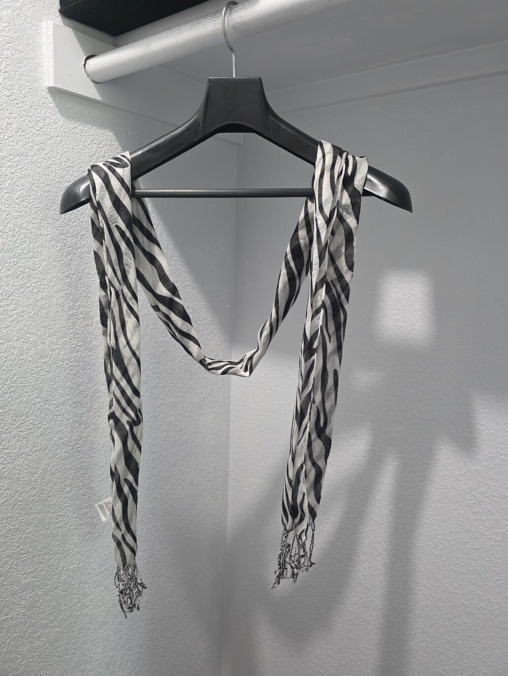 Black And White Zebra Stripe Scarf